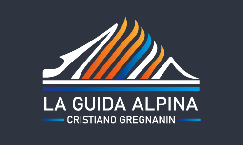 La Guida Alpina logo sfondo Cristiano Gregnanin Guida Alpina Certificata Dolomiti