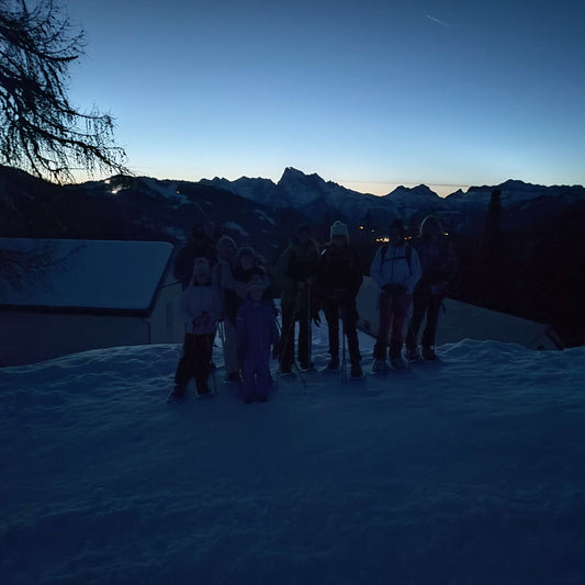 Ciaspolata notturna al rifugio Citta di Fiume con cena in rifugio - Cristiano Gregnanin Guida Alpina Certificata Dolomiti