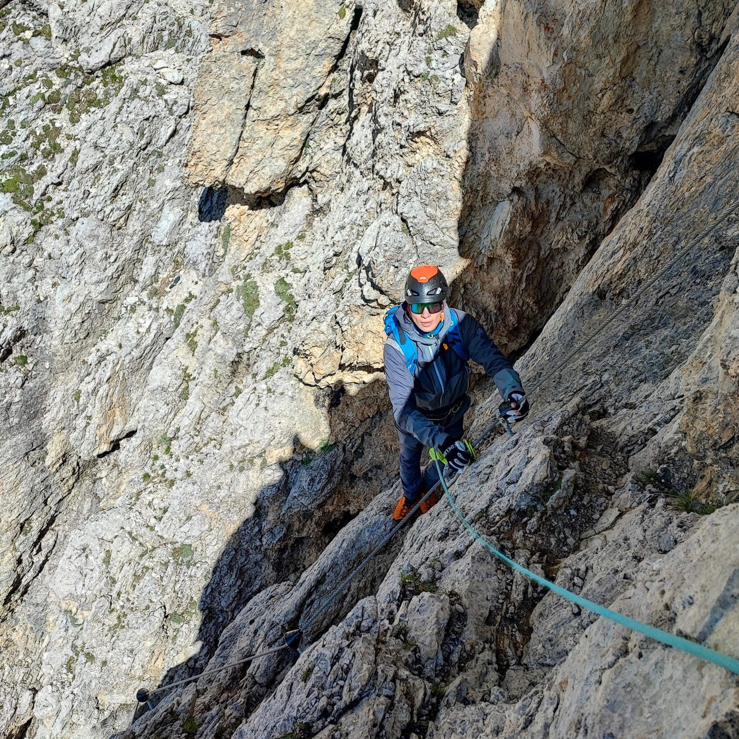 Ferrata alla forcella del Sasso Lungo - Furcela de Saslonch - Cristiano Gregnanin Guida Alpina Certificata Dolomiti