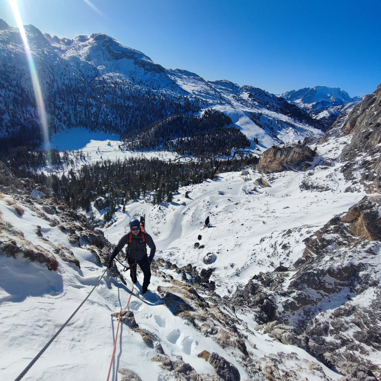 Ferrata invernale - Cristiano Gregnanin Guida Alpina Certificata Dolomiti