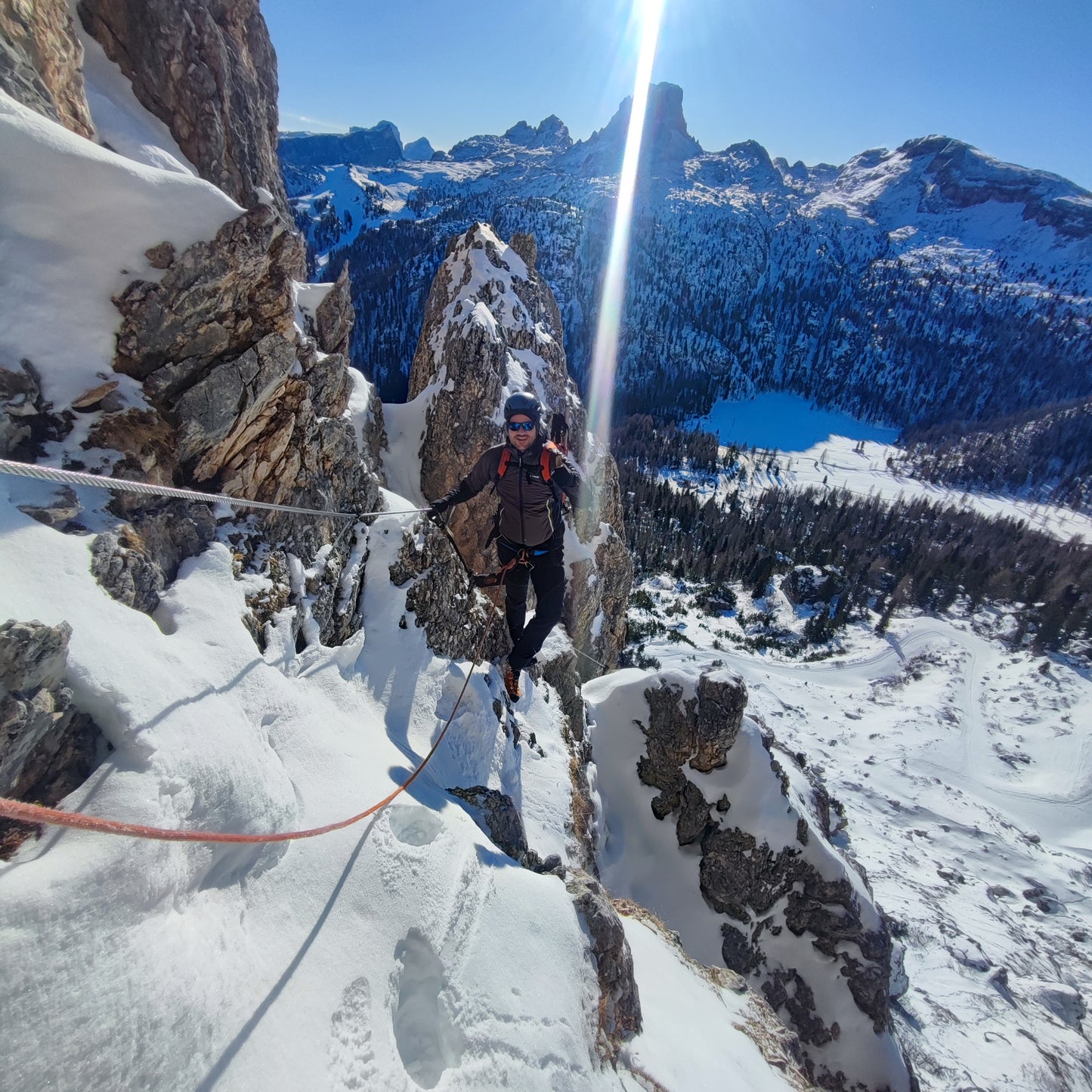 Ferrata invernale - Cristiano Gregnanin Guida Alpina Certificata Dolomiti
