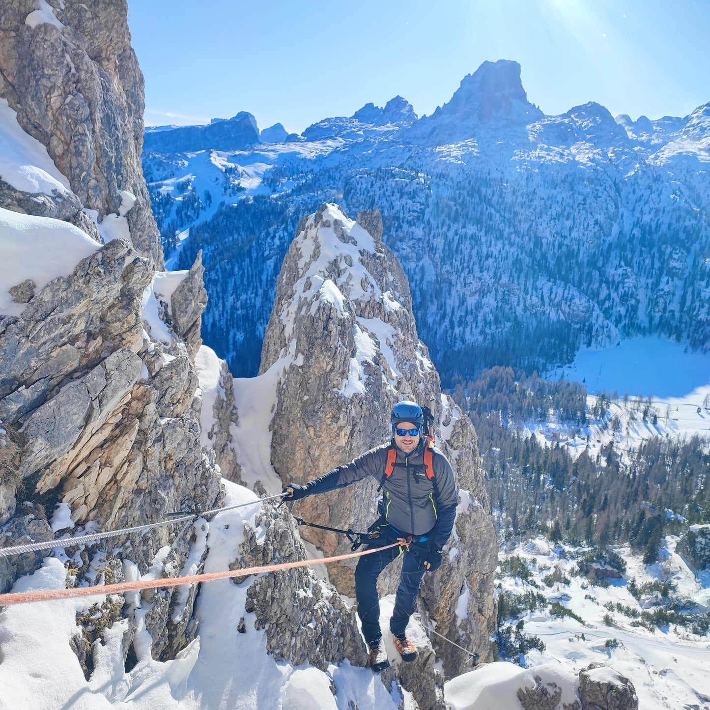 Ferrata invernale - Cristiano Gregnanin Guida Alpina Certificata Dolomiti