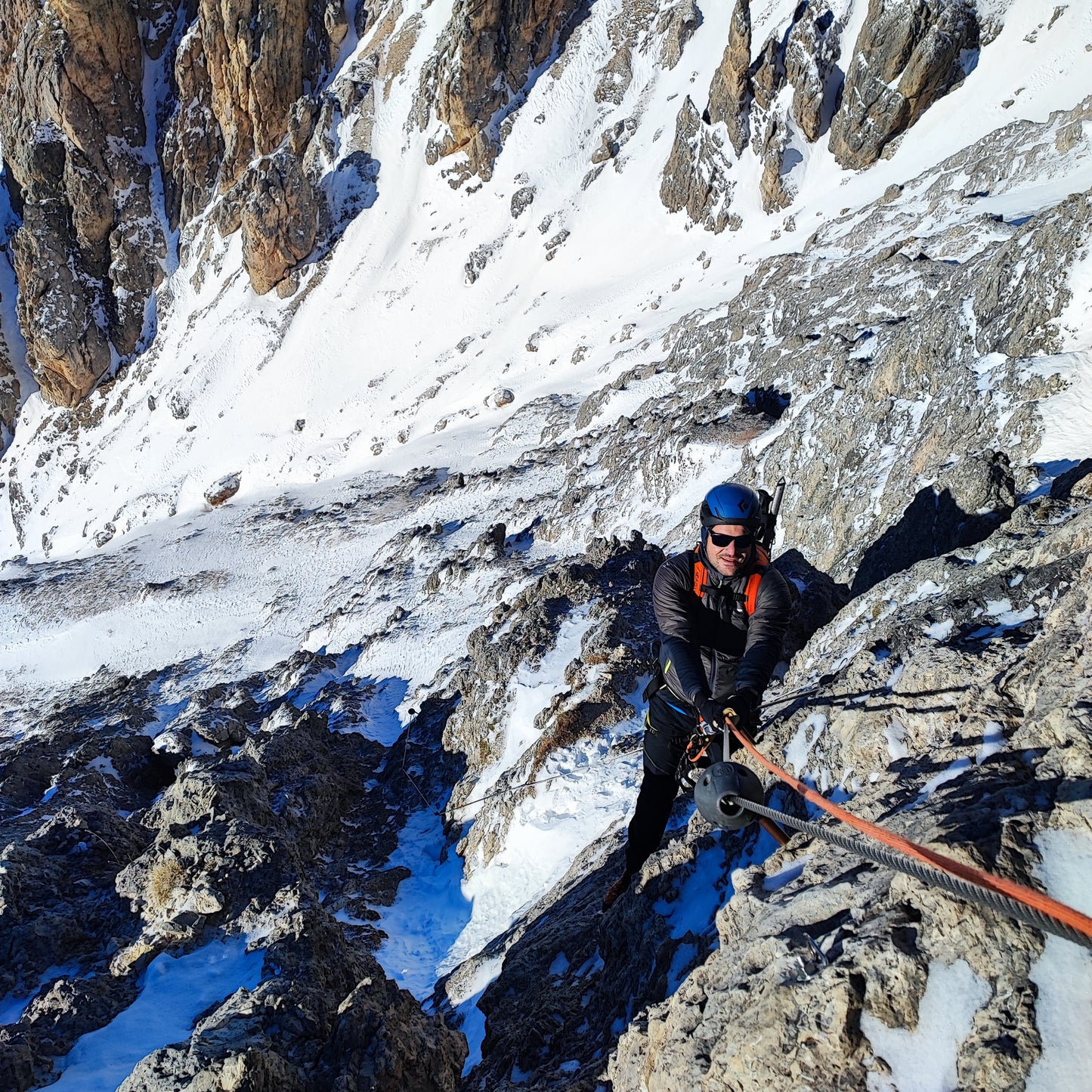 Ferrata invernale - Cristiano Gregnanin Guida Alpina Certificata Dolomiti
