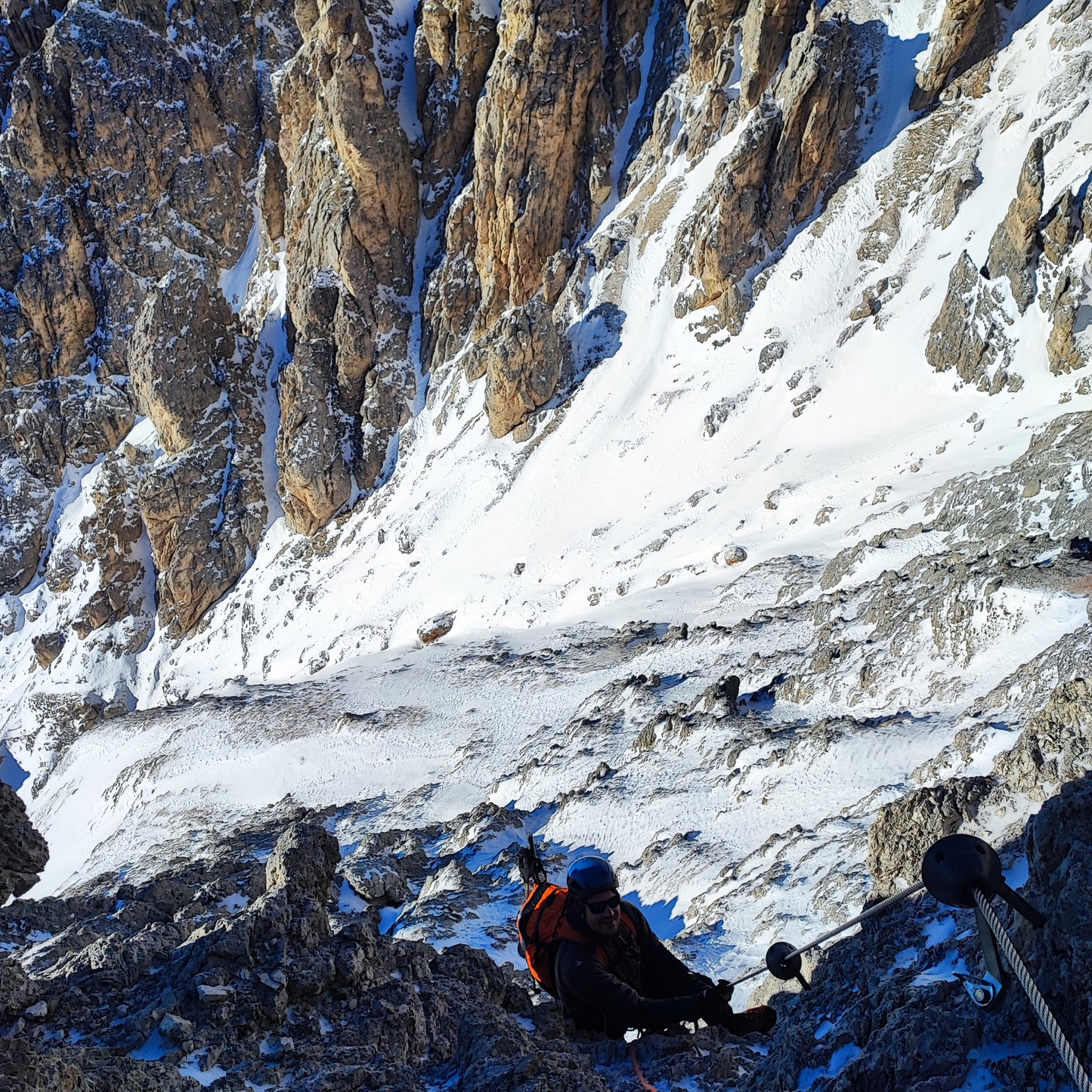 Ferrata invernale - Cristiano Gregnanin Guida Alpina Certificata Dolomiti