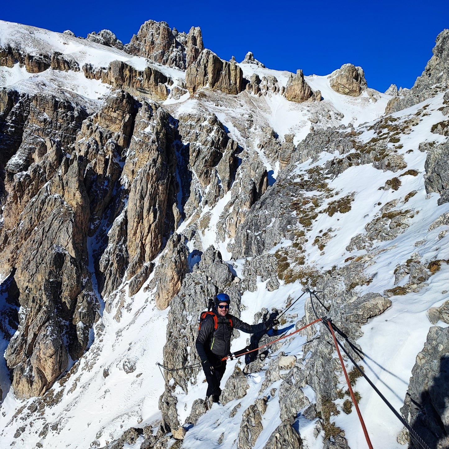 Ferrata invernale - Cristiano Gregnanin Guida Alpina Certificata Dolomiti
