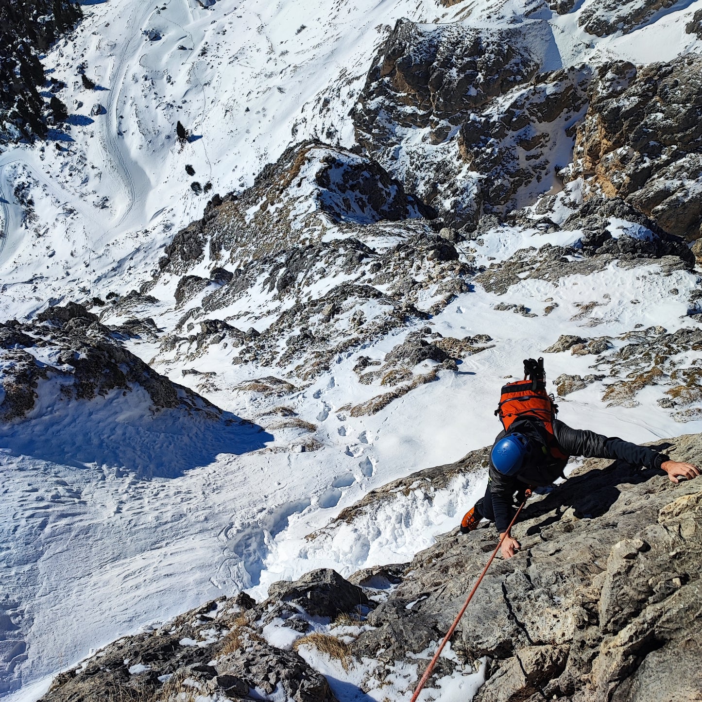 Ferrata invernale - Cristiano Gregnanin Guida Alpina Certificata Dolomiti