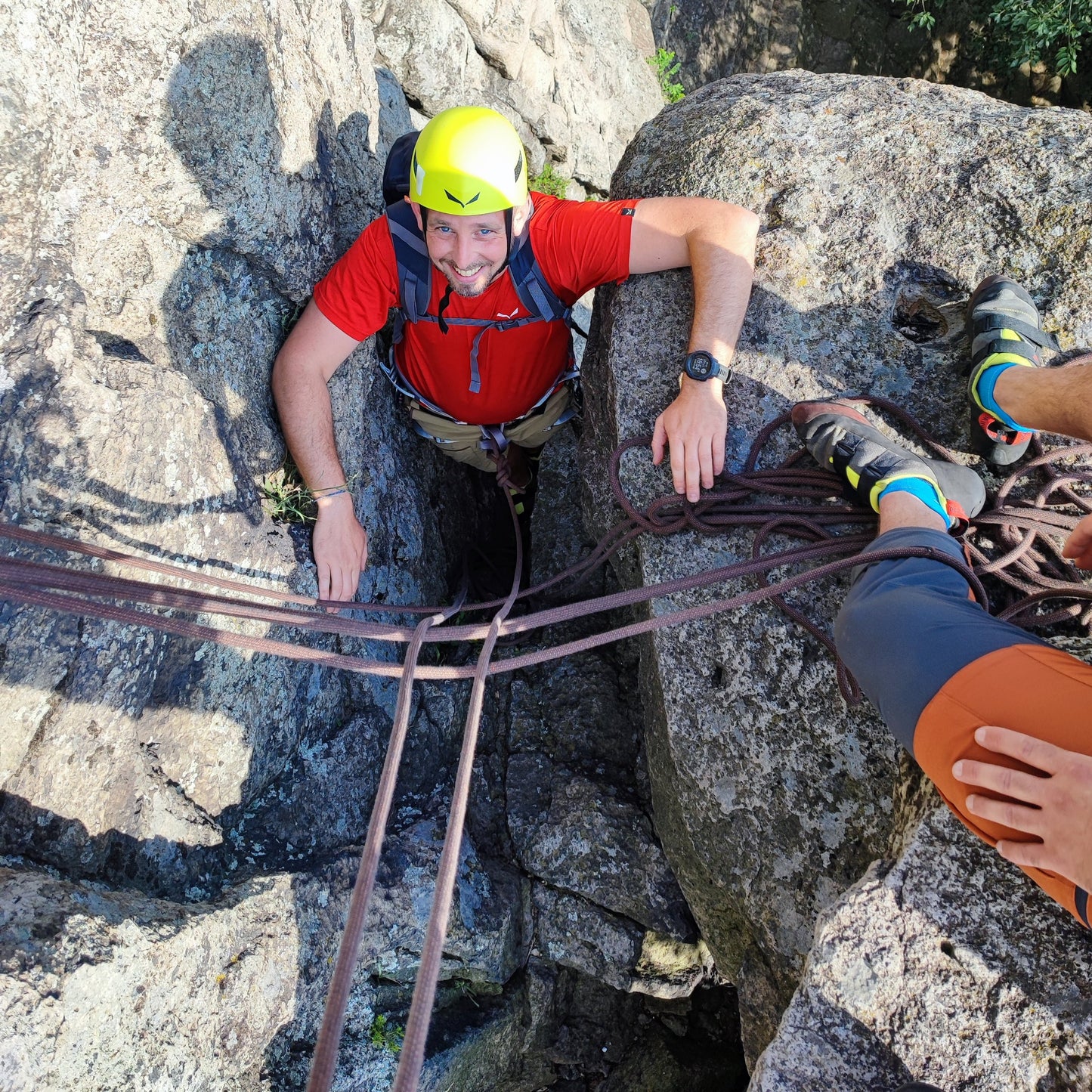 Mezza giornata di scalata multipitch a Rocca pendice - Cristiano Gregnanin Guida Alpina Certificata Dolomiti
