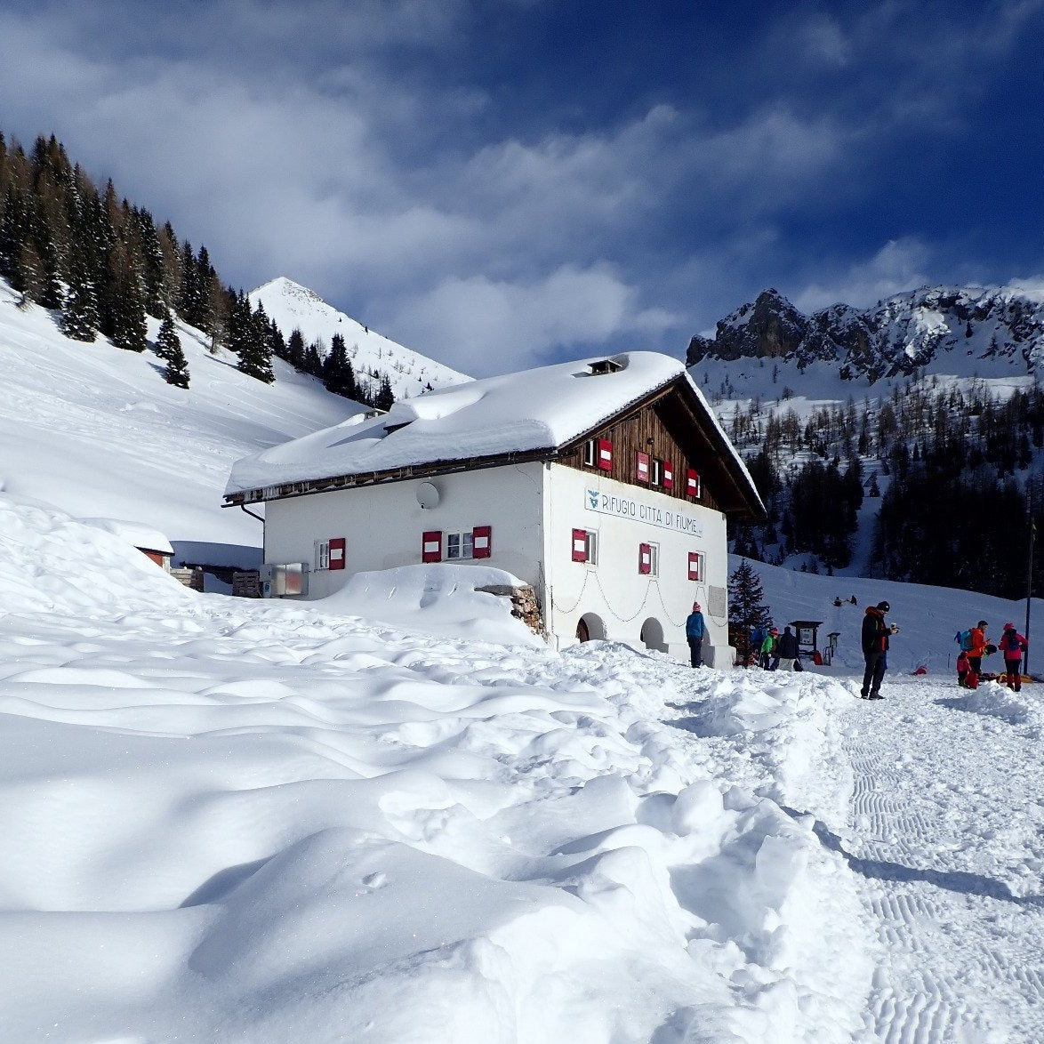 Ciaspolata al rifugio Citta di Fiume - Cristiano Gregnanin Guida Alpina Certificata Dolomiti