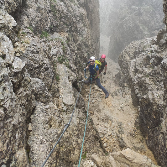 Ferrata del vajo scuro - Cristiano Gregnanin Guida Alpina Certificata Dolomiti