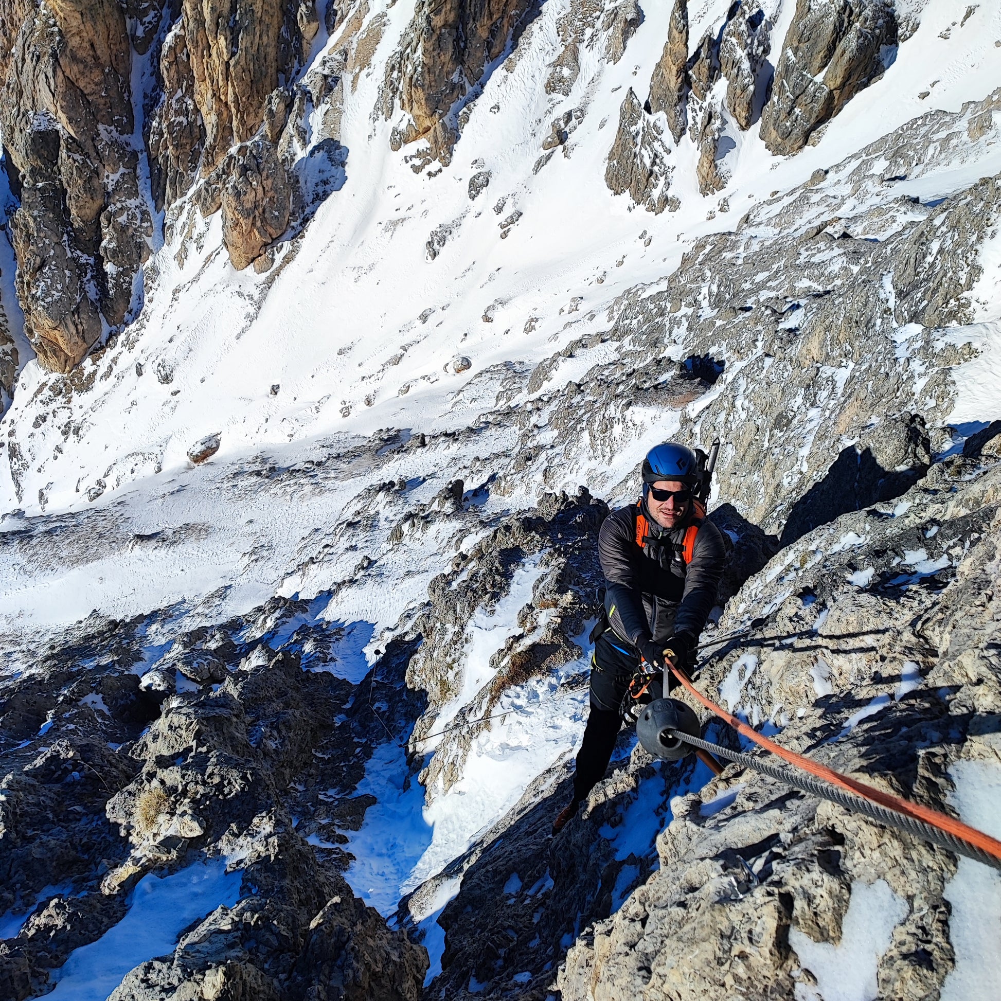 Ferrata invernale - Cristiano Gregnanin Guida Alpina Certificata Dolomiti