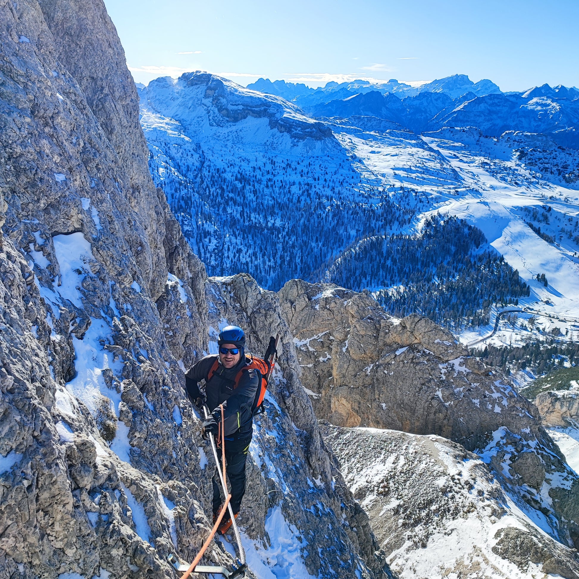 Ferrata invernale - Cristiano Gregnanin Guida Alpina Certificata Dolomiti