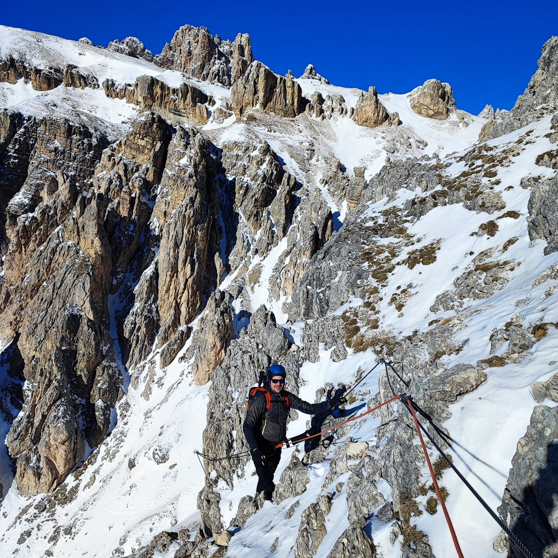 Ferrata invernale - Cristiano Gregnanin Guida Alpina Certificata Dolomiti