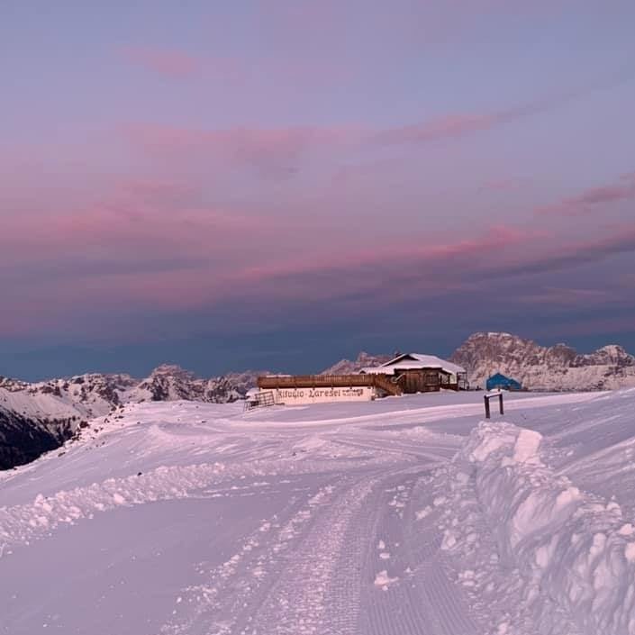 Ciaspolata al rifugio Laresei da Passo Valles - laguidalpina.it - Guida Alpina Cristiano Gregnanin